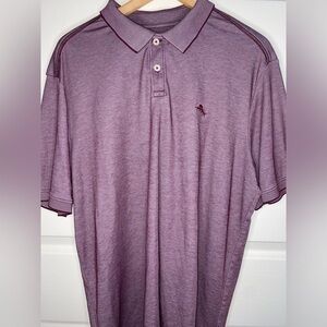 Tommy Bahama Purple Polo Shirt with Textured Fabric Size XL